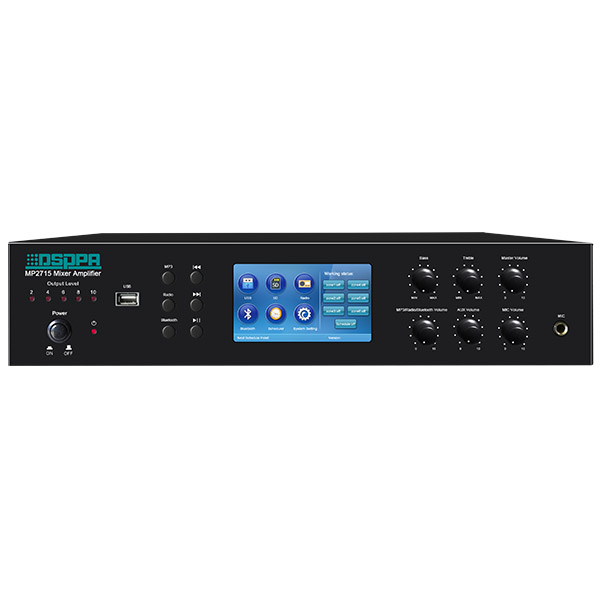 MP2715 penguat Mixer 6 zona 150W dengan SD/USB/Tuner/Bluetooth/pengatur waktu