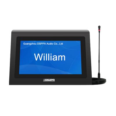 Tablet nama meja elektronik dua sisi LCD d7022 mikrofon, Tablet dengan mikrofon
