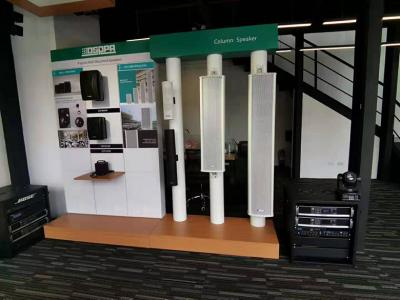 Produk Audio DSPPA ditampilkan di ruang pamer di Filipina