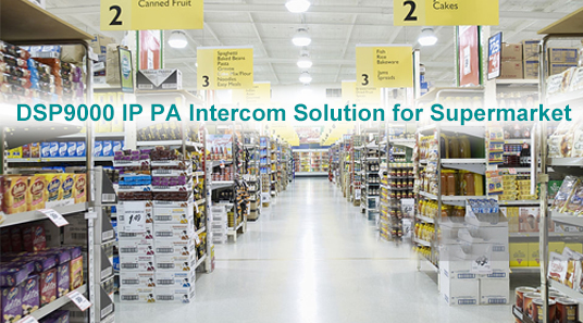 DSP9000 jaringan IP PA solusi Intercom untuk Supermarket