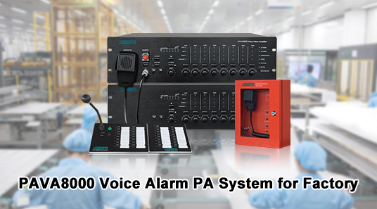 Sistem PA Alarm suara PAVA8000 untuk pabrik