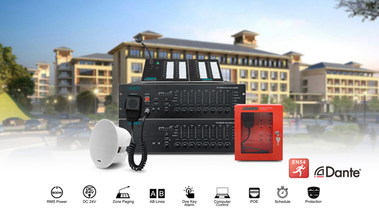 Sistem Alarm suara EN54 untuk rumah perawatan