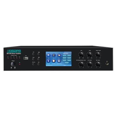 MP2765 Amplifier Mixer 6 zona 650W, dengan waktu & USB & Tuner & Bluetooth