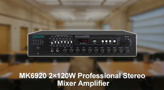 Mixer Amplifier Stereo profesional MK6920, 2 × 120W