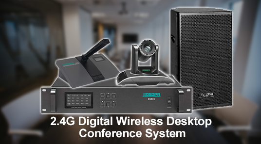 Sistem konferensi Desktop nirkabel Digital 2.4G