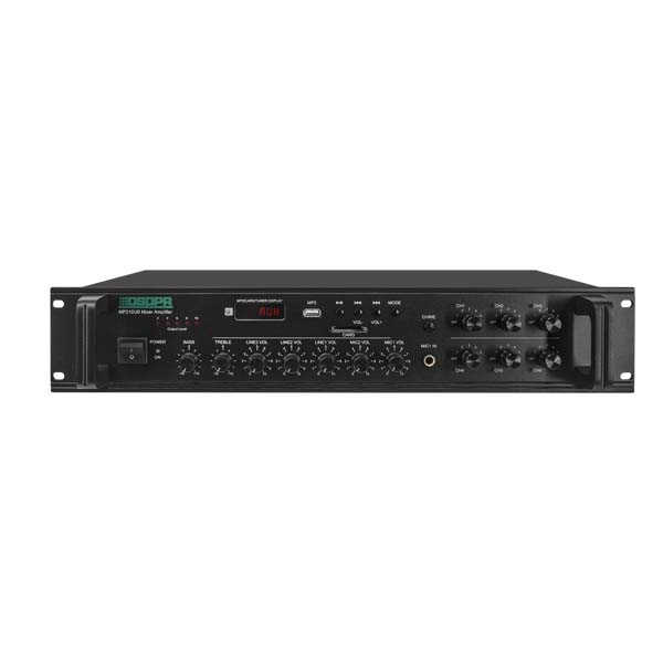 Mp10ub Amplifier Mixer musik dan 6 zona, Amplifier Mixer musik 350W dengan USB & XLR
