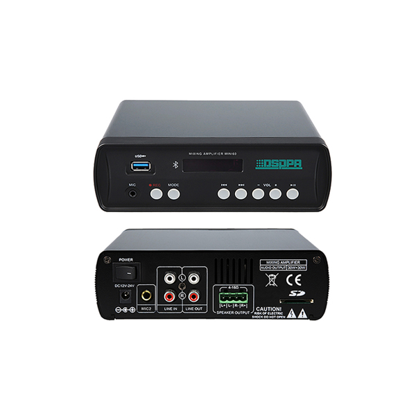 Amplifier Digital Mini, penguat Digital Mini 2x30W dengan USB & Bluetooth