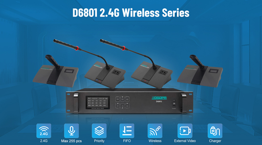 Sistem Konferensi seri nirkabel D6801 2.4G