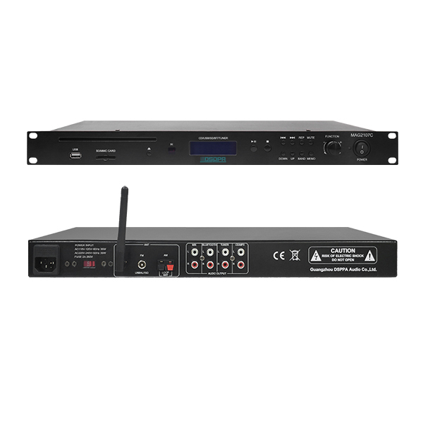 MAG2107C pemutar Media Multi saluran, dengan CD/USB/FM/Bluetooth 1U