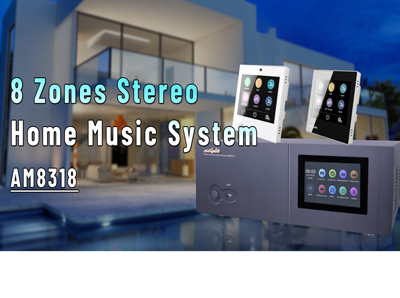 AM8318 8 zona Stereo sistem musik rumah
