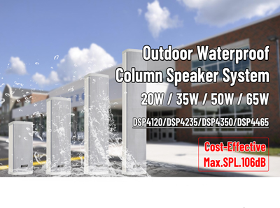 Sistem Speaker Kolom tahan air luar ruangan, 20W/35W/50W/65W tahan air