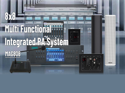 8x8 Multi fungsi sistem PA terintegrasi MAG808