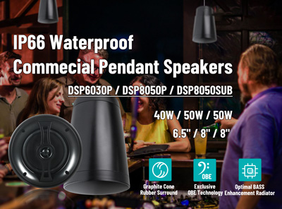 IP66 speaker liontin komecial tahan air DSP6030P DSP8050P DSP8050SUB