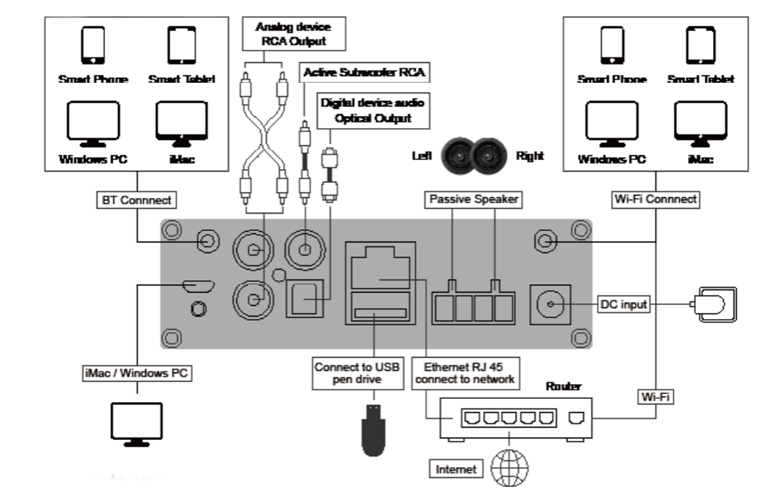 DW0250 WIFI Streaming Amplifier