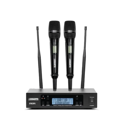 D7821PS True Diversity UHF Wireless Microphone System ( Receiver×1+Handheld Microphones×2 ) - 翻译中...
